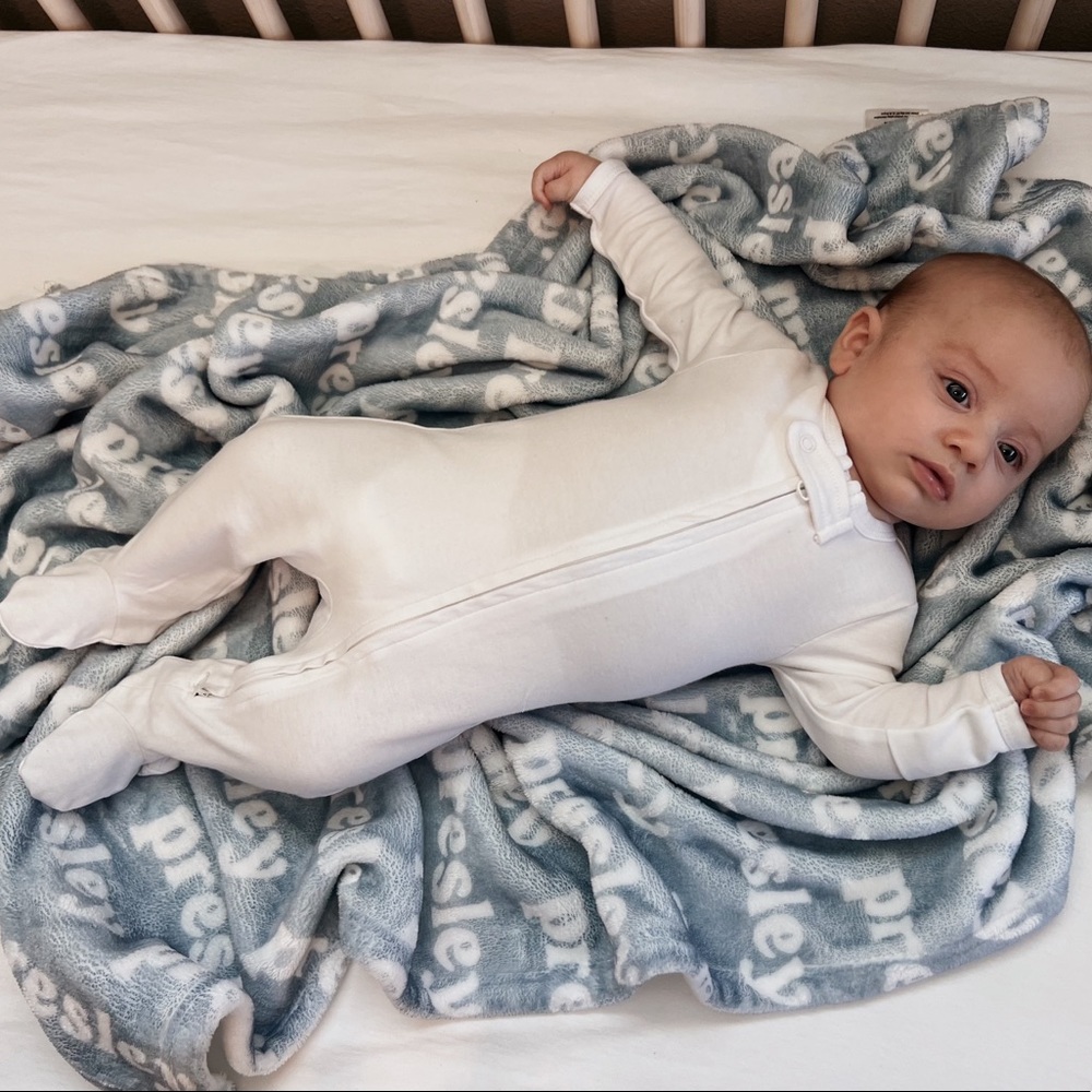 SNOW | Blush Lotus organic baby Footie
